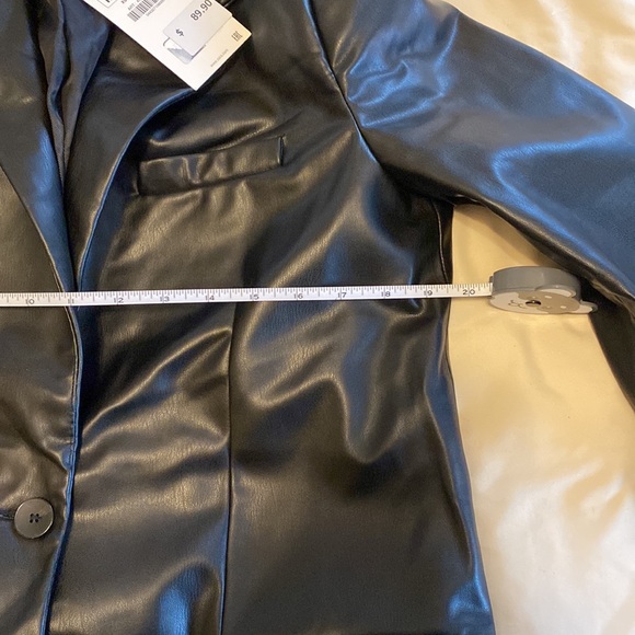 Zara Black Faux Leather Jacket - Picture 7 of 10